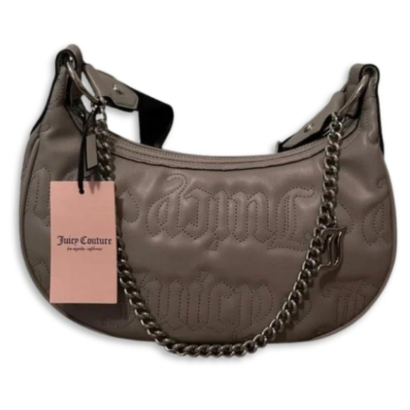 Juicy Couture Gull Grey Quilted Crossbody Purse With Coin Purse - Picture 8 of 10